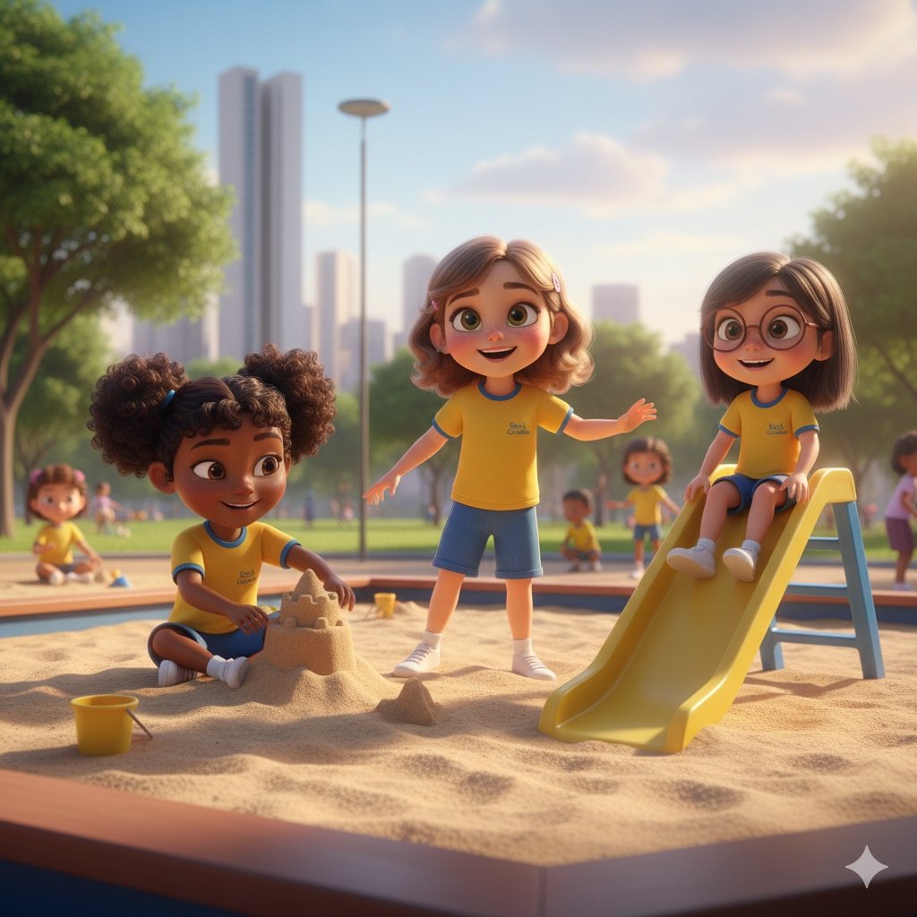 Crianças brincando no parque de Brasília