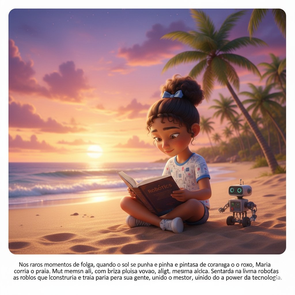 Maria e o Robô na Praia